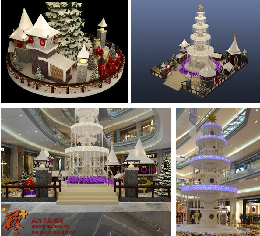 KK MALL，国际时尚精品购物中心圣诞节美陈